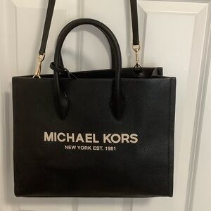 Michael Kors Black Leather Mirella Tote
